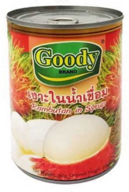 Goody 泰國水果罐頭 龍眼 荔枝 紅毛丹 亞達子, 1個, 紅毛丹 (565g)