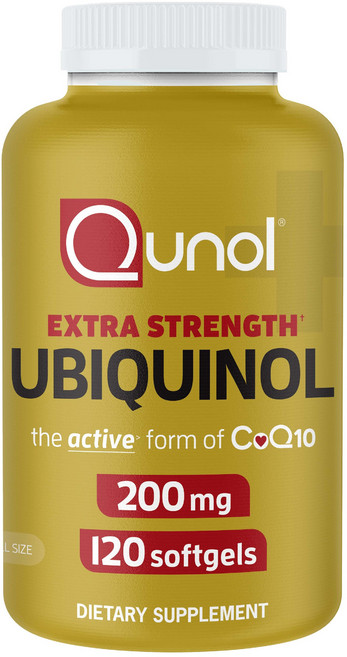 Qunol 特強輔酶Q10 200毫克軟膠囊, 120錠, 1個