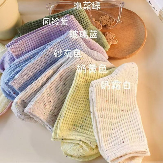 襪子女中筒堆堆襪