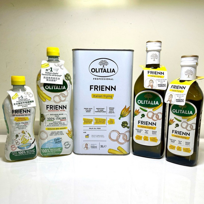 OLITALIA 奧利塔 義大利FR পদ্ধতির 煎炸專用葵花油, 3L, 1個