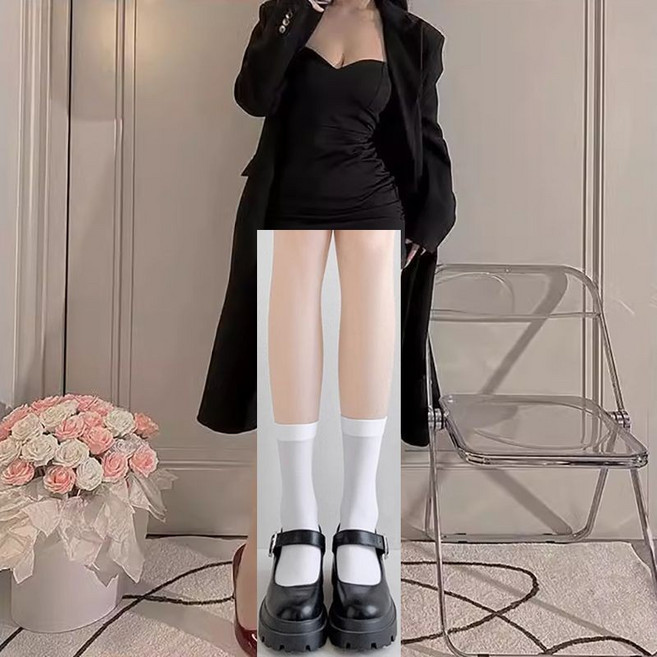 ᴹˢ •QUEEN 蕾絲花邊過膝絲襪 蝴蝶結長筒襪