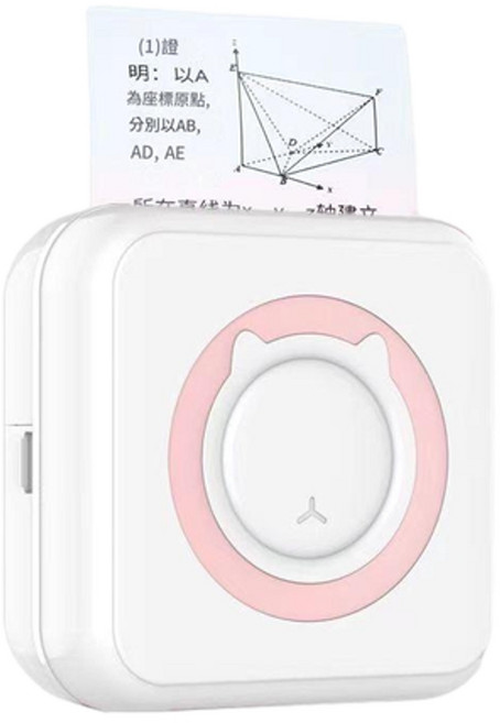 迷你無線照片印表機 手機連線行動式列印, C15 粉色 含一卷紙, A336