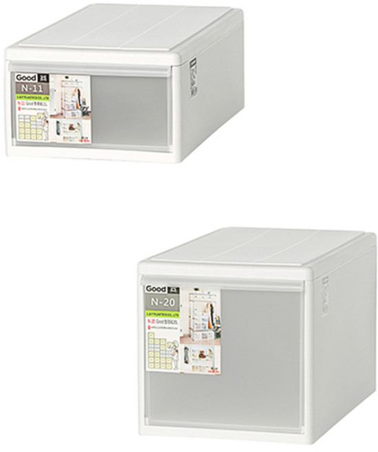 KEYWAY 聯府 GOOD整理箱 (11L+20L 1+1混搭組) N11/N20 抽屜收納箱 衣物分類 組合櫃 台灣製, 白色, 2個