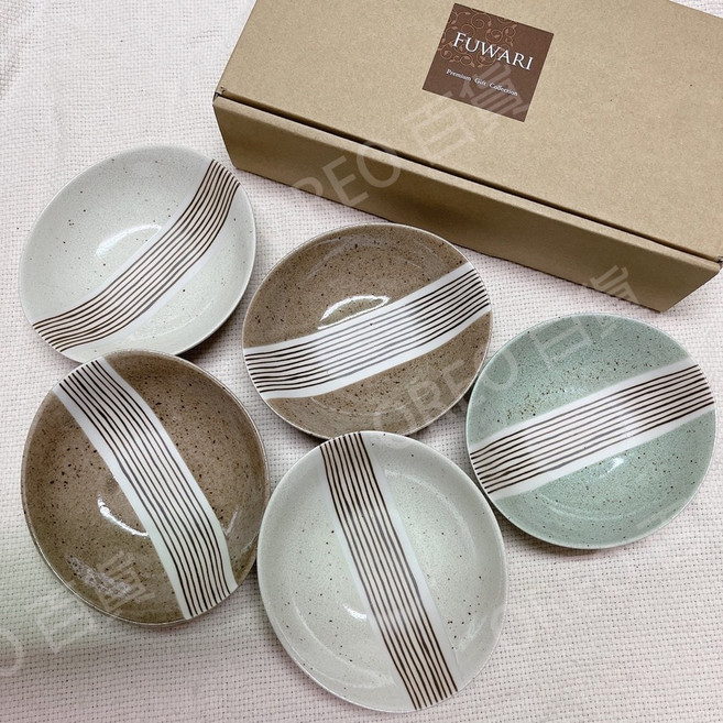 日本製 美濃燒 Sango 三鄉陶器 粋十草 5入缽組, 1個, 6入(盒裝)