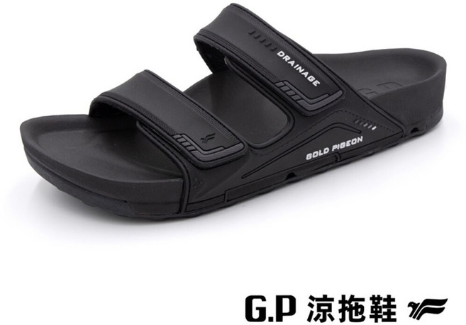 GP 運動休閒拖鞋, 女段黑色_G3753W,37