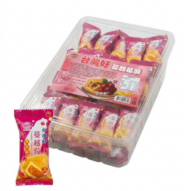 葡軒 台灣好 【蔓越莓】鳳梨酥 台灣造型 【80個~85個】, 3kg, 1箱
