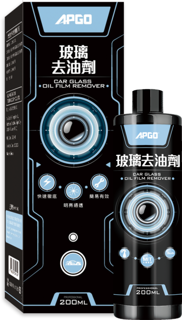 APGO 玻璃去油劑 快速徹底 簡易有效, 1個, 200ml
