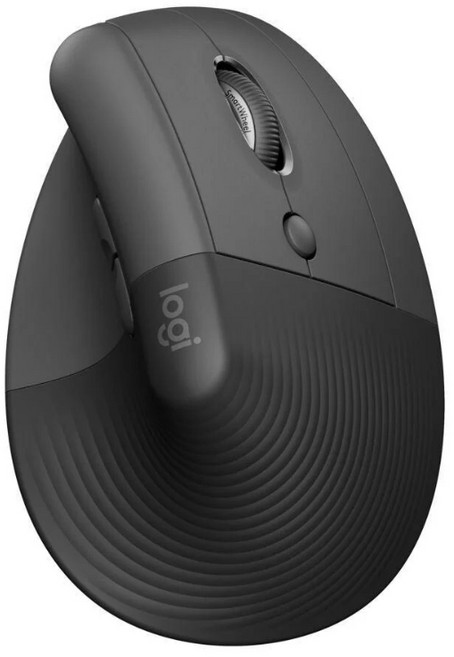 Logitech 羅技 人體工學垂直滑鼠 - 光學感應器 可調滾輪, 石墨灰, LIFT