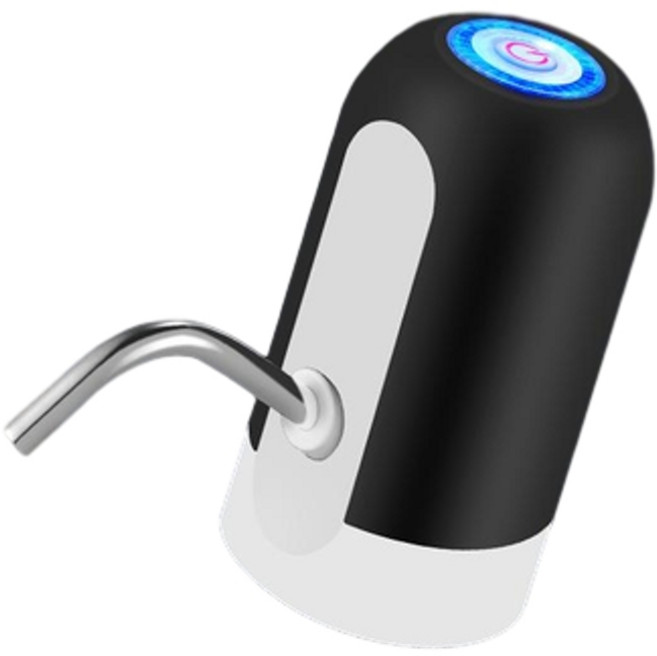 家用桶裝水抽水器 智慧自動取水機, 012黑色 夜燈款