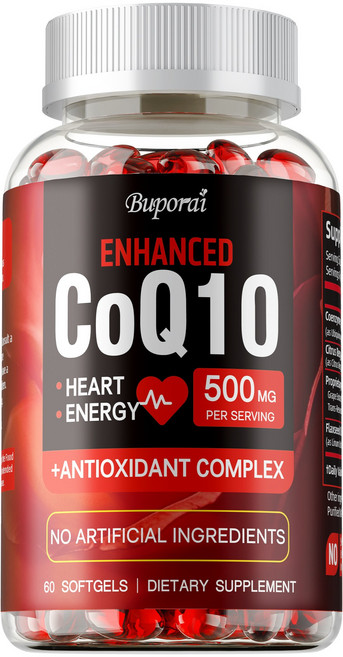 Buporai 加強型輔酶Q10 500mg 心臟能量 抗氧化複方, 60組