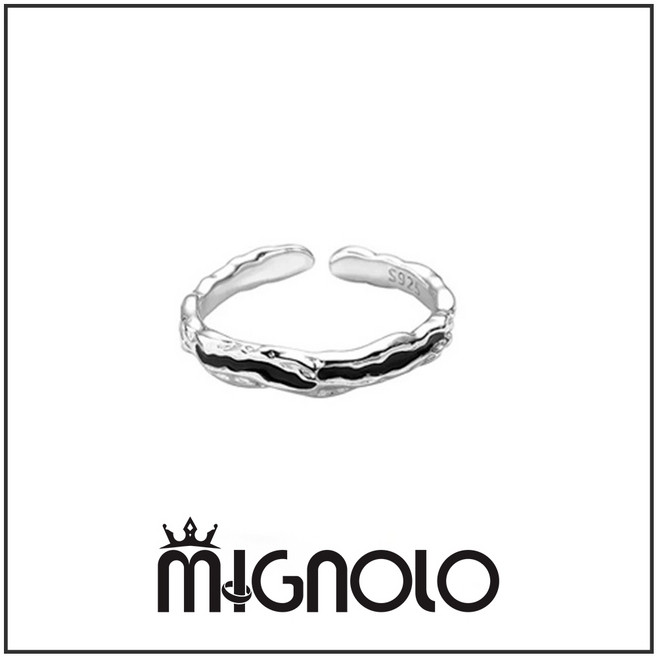 MIGNOLO 復古戒指 百搭個性戒指 開口可調 朋克暗黑風 男女可戴 情侶戒指