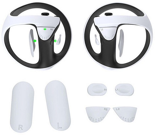 適用於 SONY PS VR2 手把防滑保護套 矽膠套, 半透明, 1個