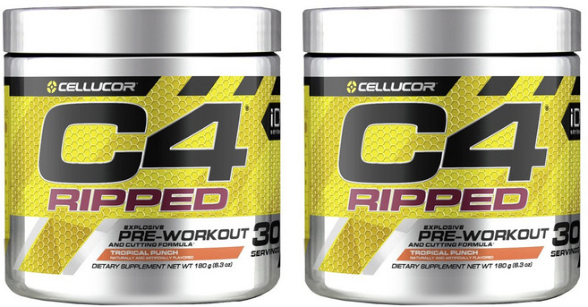 CELLUCOR C4 Ripped預鍛鍊粉 熱帶水果風味, 180g, 2罐
