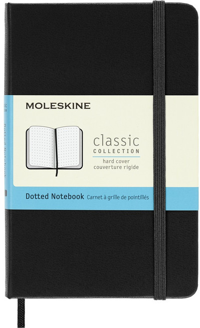MOLESKINE 經典硬殼筆記本 - 口袋型/點線, 黑, 1個