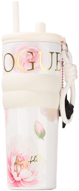 VOGUE 高顏值保溫杯吸管杯, 象牙白, 1個, 710ml