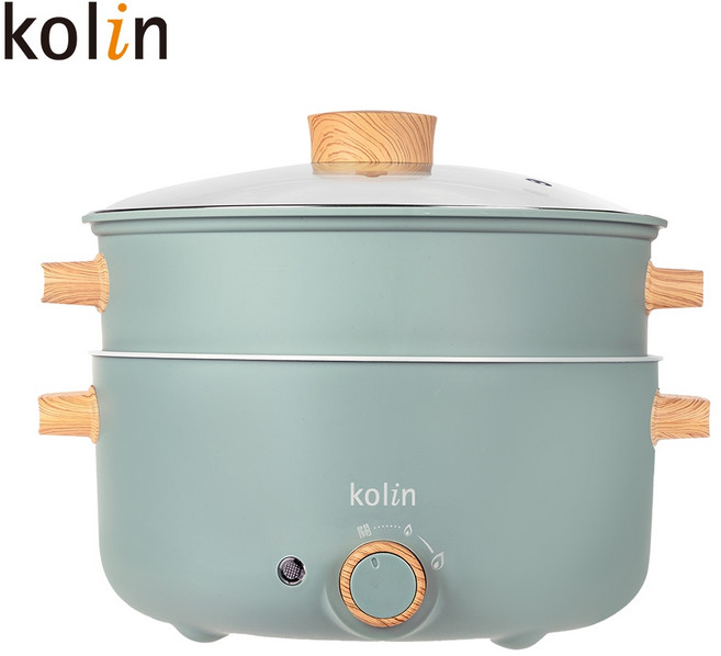 KOLIN 歌林 3L 多功能蒸煮料理鍋 KHL-SD2366, 雪柳綠