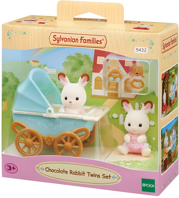 森林家族Sylvanian Families 巧克力兔雙胞胎嬰兒車, 1組
