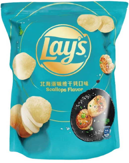 Lay's 樂事 北海道嫩煎干貝洋芋片, 580g, 1個