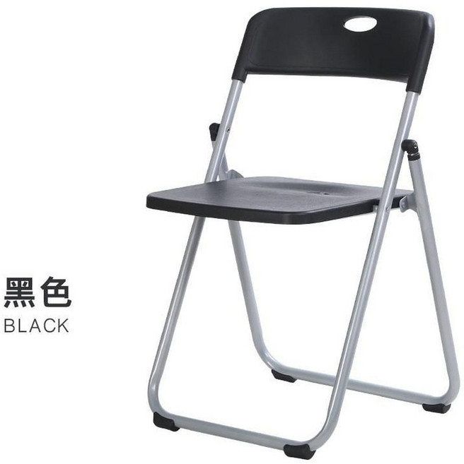 行動式簡易疊椅, 黑色加厚款, 1個
