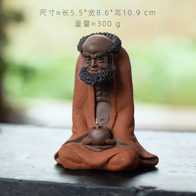 貝貝 悟禪達摩 茶寵 擺件, 悟禪達摩-紅色, 1個