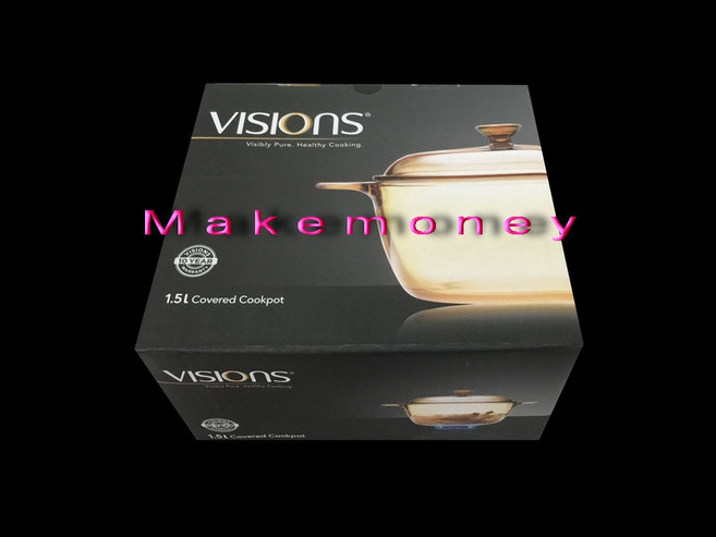 VISIONS VS-15 晶彩透明雙耳湯鍋 1.5L 法國製, 1個