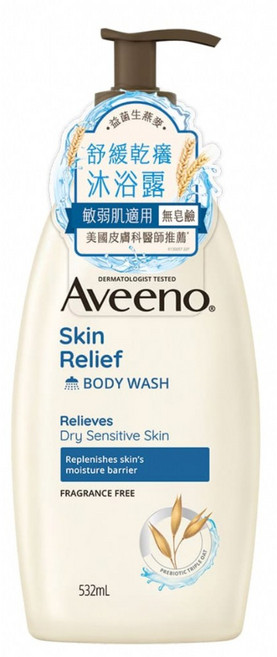 Aveeno 艾惟諾 日常保濕 壓力舒緩沐浴露 薰衣草, 1個, 高效舒緩沐浴露532ml,2027/01, 532ml