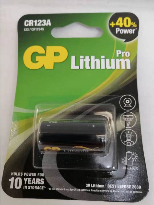 GP超霸 CR123A 3V 鋰電池, 1個, 1個裝