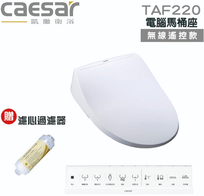 凱撒衛浴 caesar 瞬熱式 easelet 逸潔電腦馬桶座 TAF220 無線遙控款, 單純送貨商品
