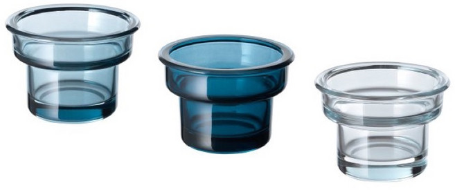 IKEA BLADFÅG 透明玻璃燭台 燭杯 環保蠟燭香氛蠟燭 不挑色 單入, SAMMAR燭台 不挑色 單入