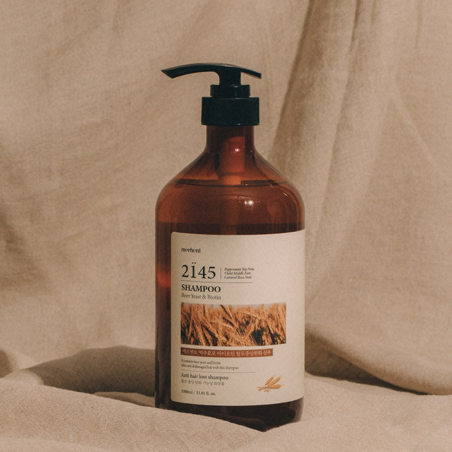merhent 啤酒酵母生物素洗髮精,強健髮根,滋養頭皮,大容量1000ml, 1件, 1L