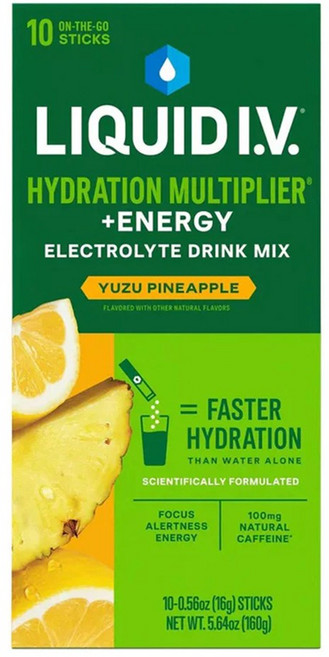Liquid Iv 水合倍增能量飲 柚子鳳梨 10入, 160g