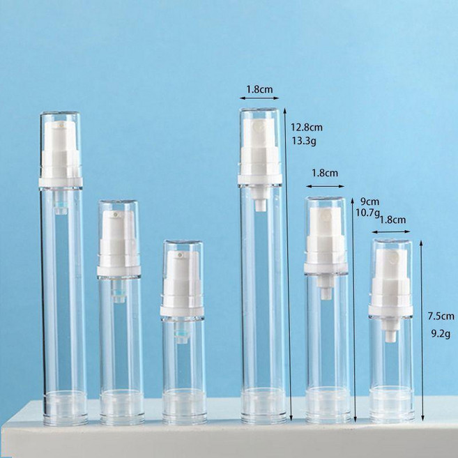 新品 真空旅行分裝瓶塑料瓶化妝品按壓式噴霧瓶子便攜水乳液護膚品空瓶 副廠商品, 1個, 噴霧瓶,粗管15ml 2個, 噴霧瓶,粗管15ml