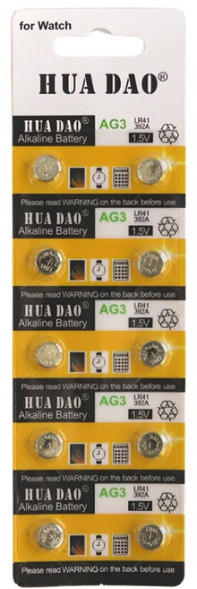 HUA DAO 鈕扣電池 適用於 AG10/LR1130/CR2032/CR2025/LR41/LR44/AG3/AG4/CR927/CR2016/CR1220/1.5V/3V, 1個, LR41(AG3)單顆, 1