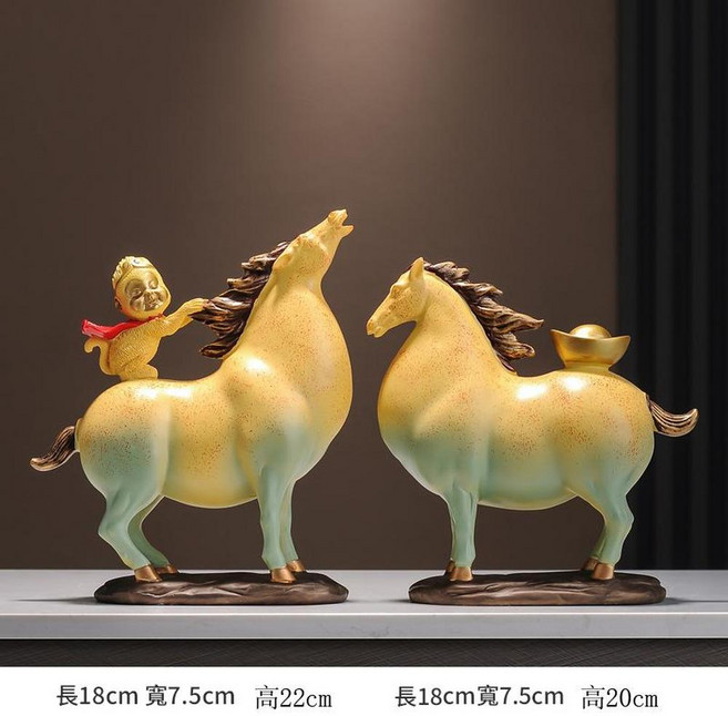 馬上有錢 招財擺件, 馬上有錢一對黃綠