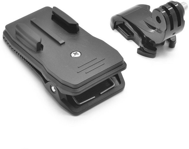 GOPRO/SJCAM 快拆背包夾 360度旋轉 運動攝影機固定夾 J型底座 GP-55, 1個, 快拆式背夾+J型底座