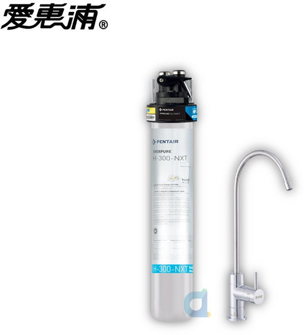 台灣愛惠浦PurVive H300-NXT 極致系列淨水器, 全不鏽鋼無鉛龍頭(毛絲霧面)