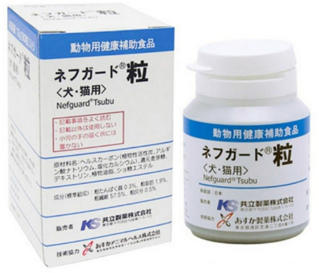日本共立製藥 Nefguard 活腎炭 顆粒 犬貓腎臟保健 50包/盒, 1個, 活腎炭(粒) (腎臟保健)/27/11