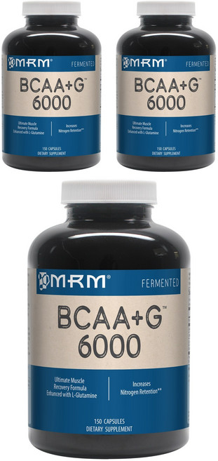 Mrm BCAA+G 6000膠囊, 150顆, 3罐