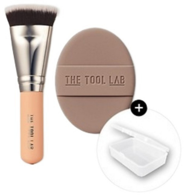 THE TOOL LAB, 1套, 光澤款粉撲刷具組(棕色)