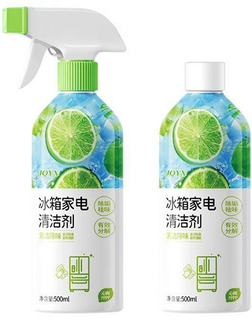 優選 冰箱清潔劑家用強力去污清新除臭劑除異味清洗劑免洗 副廠產品, 1個, JQYX旗艦店 保證,1瓶裝+1噴頭 試用裝 不夠用