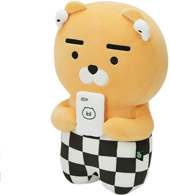 KAKAO FRIENDS Everyyay 扁平靠墊娃娃 - 韓國正品授權 柔軟舒適 居家辦公室皆適用, 萊恩