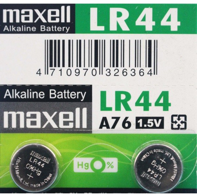 maxell LR44 A76 鈕扣型電池 /一卡2顆入 1.5V 鈕扣電池 手錶電池 -傑梭, 1個, 一卡(2顆入), 2顆