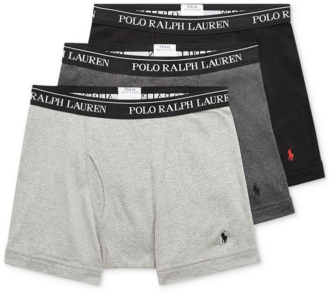 Polo Ralph Lauren 남성용 클래식 코튼 복서 브리프 3팩 - Andover / Madison Black 249418