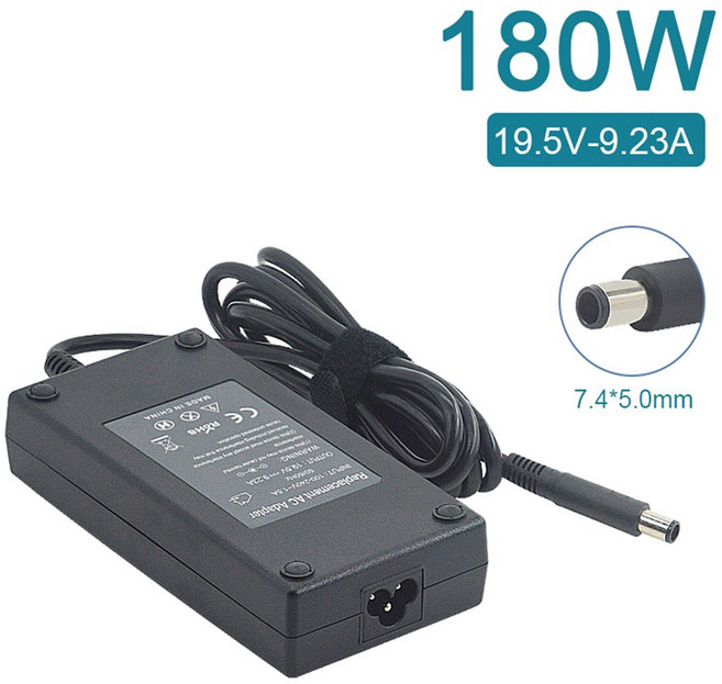 DELL戴爾 180W 筆電充電器 7.4*5.0mm 19.5V 9.23A 長方型變壓器, 1個