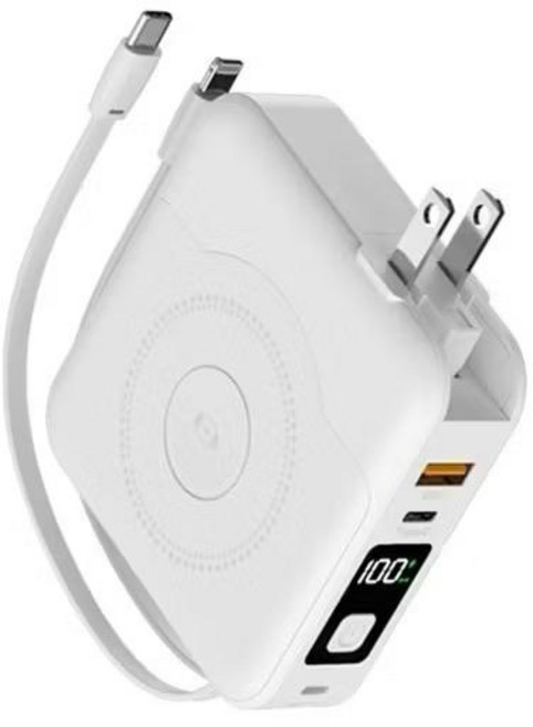 無線充電行動電源 快速充電 輕巧便攜 LED電量顯示 多設備兼容 印有CCC/NCC/BSMI三大認證, SPB01型-純潔白, 印有CCC/NCC/BSMI三大認證台灣飛國外中國飛境內可直接上飛機