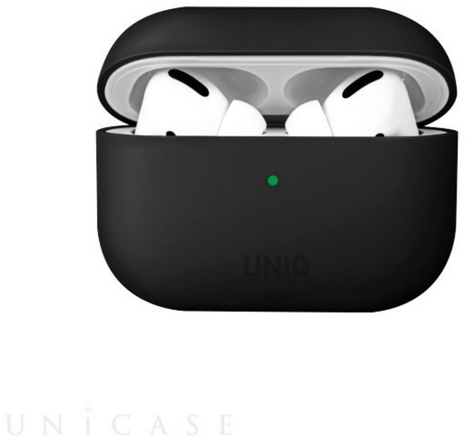 UNIQ AirPods Pro Lino液態矽膠藍牙耳機保護套【LifeTech】, 碳黑, 1個