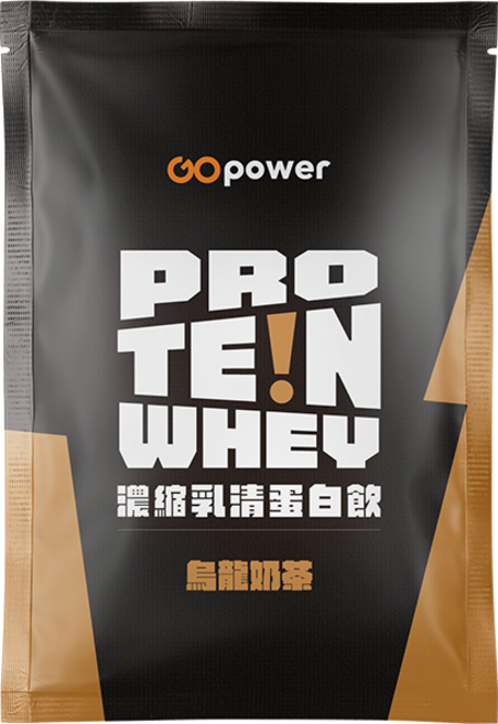 GOpower 濃縮乳清蛋白飲 烏龍奶茶 35克, 1個, 35g