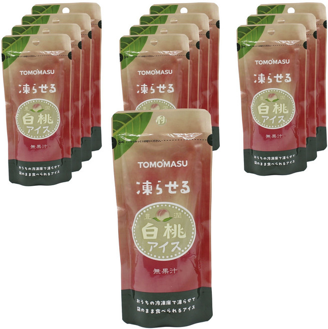 TOMOMASU DRINK 友桝飲料 冷凍桃子冰, 12個, 80g
