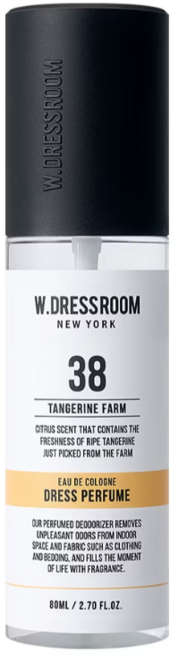 W.DRESSROOM】衣物香氛噴霧-No.38 柑橘農場 80ml, 1個, Tangerine Farm
