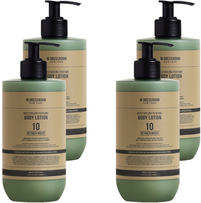 W.DRESSROOM 多麗絲 保濕香氛身體乳 No.10 October Woody, 500ml, 4瓶